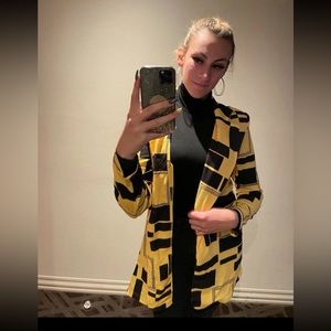 Geo abstract pattern blazer
